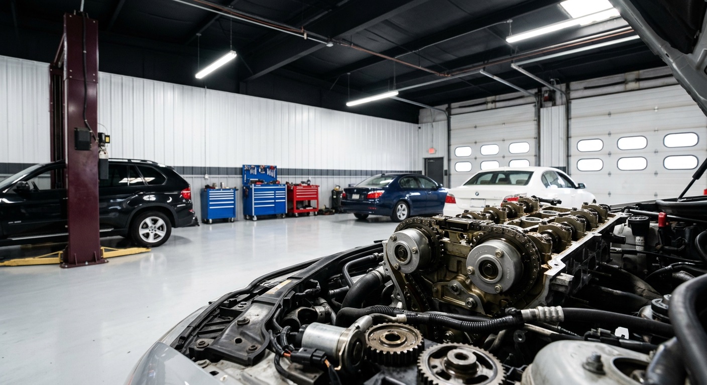 BMW VANOS system — variable valve timing components