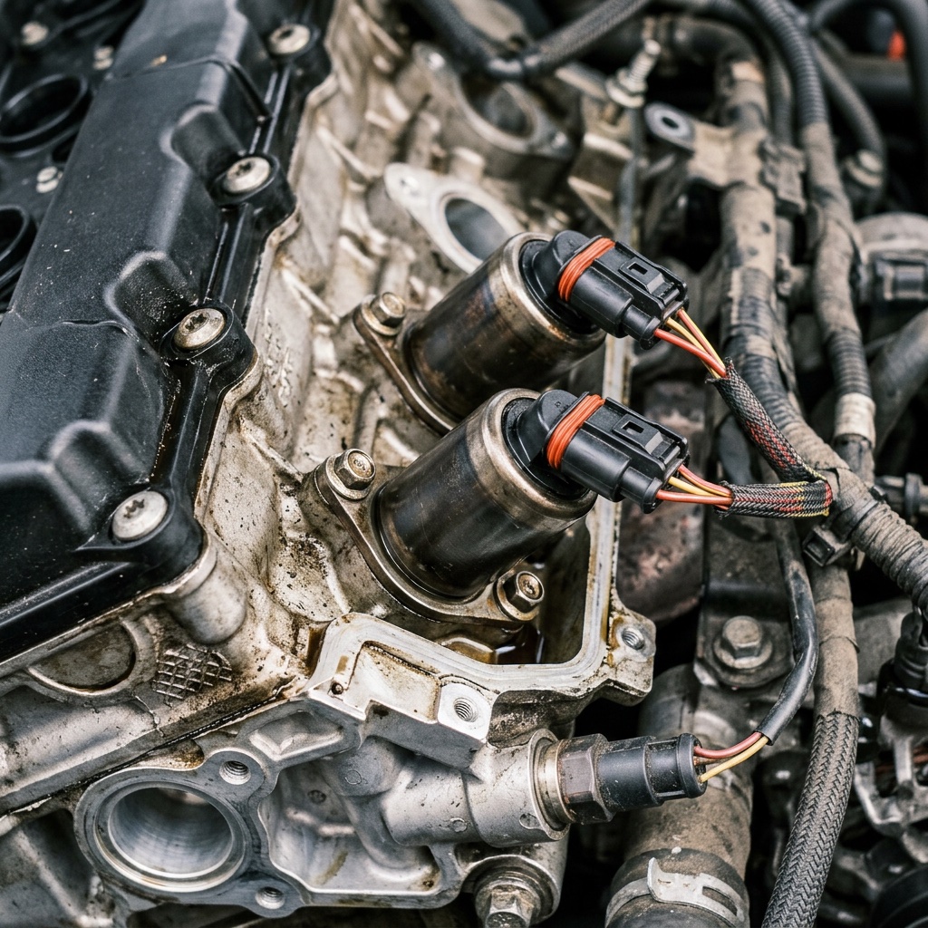 BMW VANOS variable valve timing system diagram